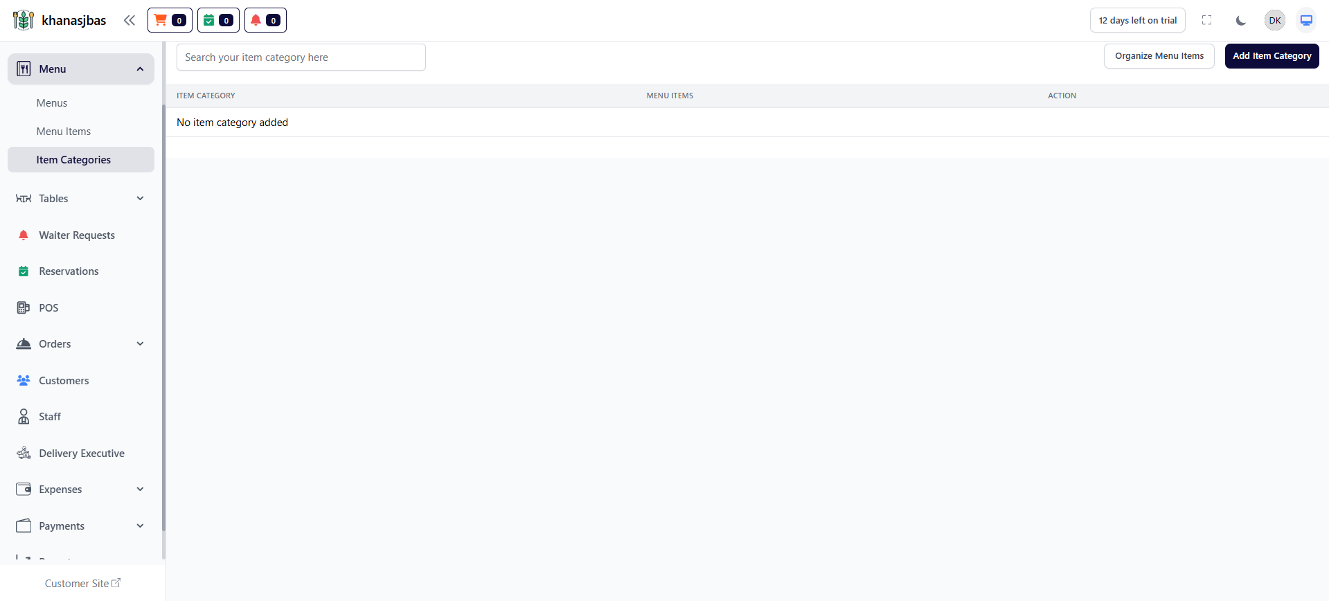 Menu Management Image